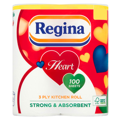 Regina Heart Kitchen Roll