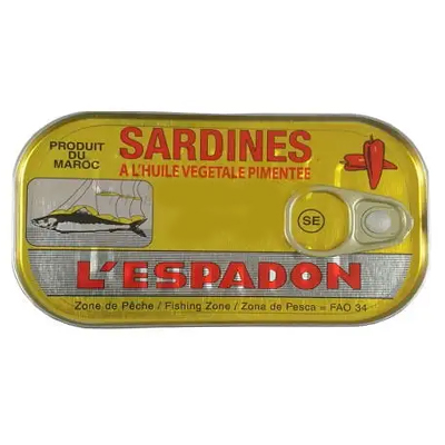 Lespadon Sardines In Spiced Vegetable Oil