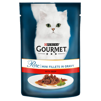 Purina Gourmet Perle Wet Cat Food Mini Fillets In Gravy