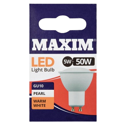 Maxim Led Gu10 5W - 50W Warm White