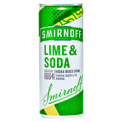 Smirnoff Lime Vodka And Soda Premix Can