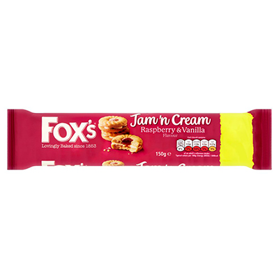 Foxs Jamn Cream Raspberry & Vanilla