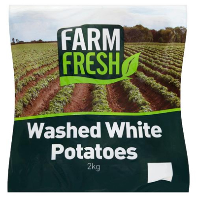 Farm Fresh Washed White Potatoes