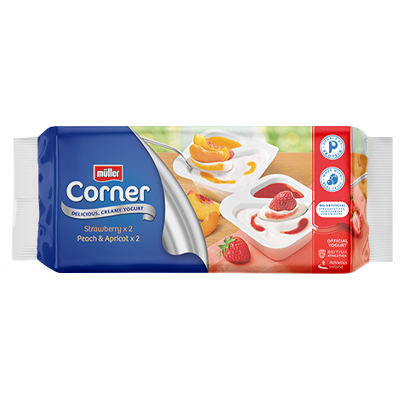 Muller Corner Strawberry, Peach & Apricot Yogurts