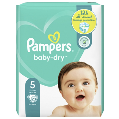 Pampers Baby-Dry Nappies Size 5