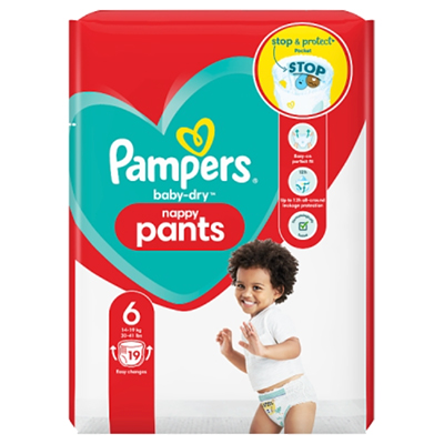 Pampers Baby Dry Nappy Pants Size 6