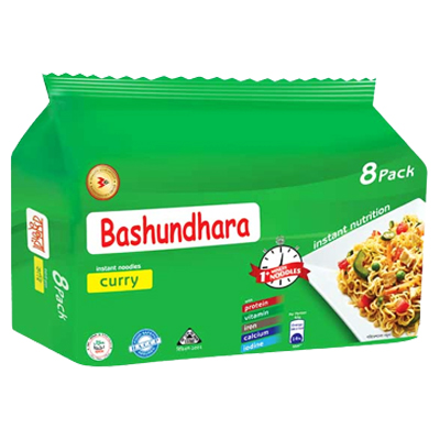 Bashundhara Curry Instant Noodles (8 packs)