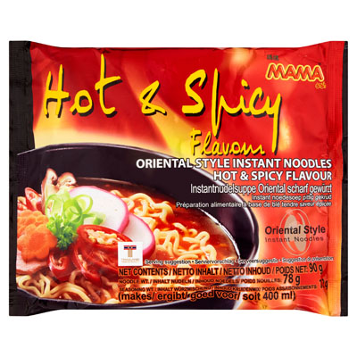 Mama Hot & Spicy Flavour Oriental Style Instant Noodles