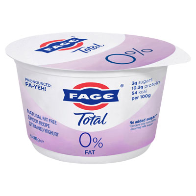 Fage Total Natural Fat Free Greek Recipe Strained Yoghurt