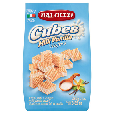 Balocco Cubes Milk Vanilla Wafers