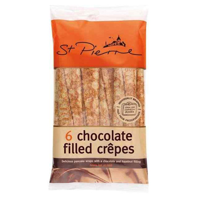 St Pierre Chocolate Filled Crepes 6Pk