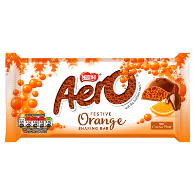 Aero Chocolate Orange Christmas Chocolate Bar