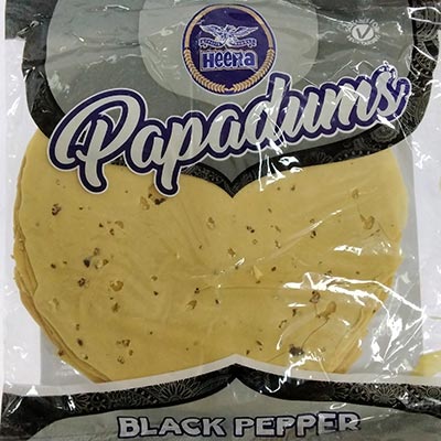 Heera Black Pepper Papadums