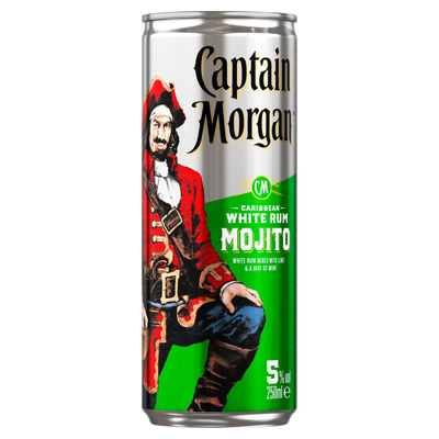 Captain Morgan White Rum Mojito Ready To Drink Premix Can