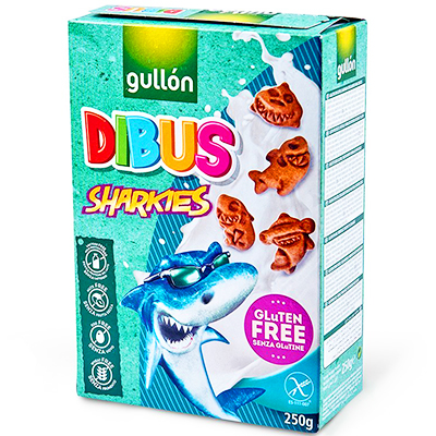 Gullon Dibus Sharkies Mini Choco Biscuits - Gluten Free