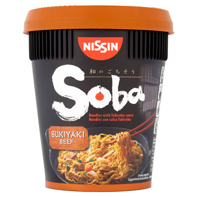 Nissin Soba Sukiyaki Beef Noodles With Yakisoba Sauce