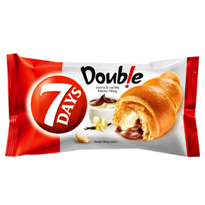 7days Croissant Double Max With Cocoa & Vanilla Fillings