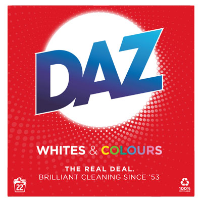 Daz Washing Powder Whites and Colours 22 Washes