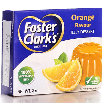 Foster clarks orange jelly dessert