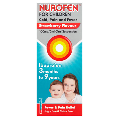 Nurofen for Children Strawberry Flavour 3 Months to 9 Years