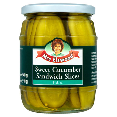 Mrs Elswood Sweet Cucumber Sandwich Slices Pickled