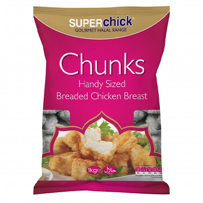 Superchick chunks chicken breasts