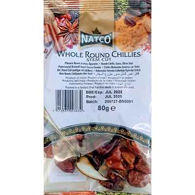 Natco Whole Round Chillies Stem Cut