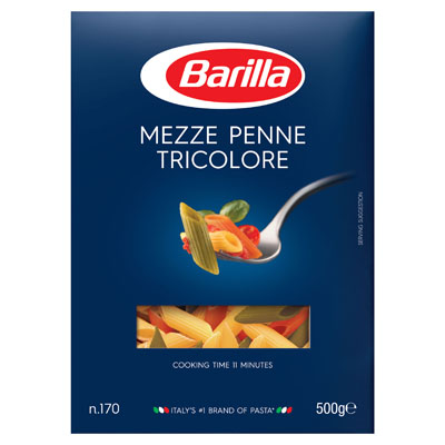 Barilla Mezze Penne Tricolore