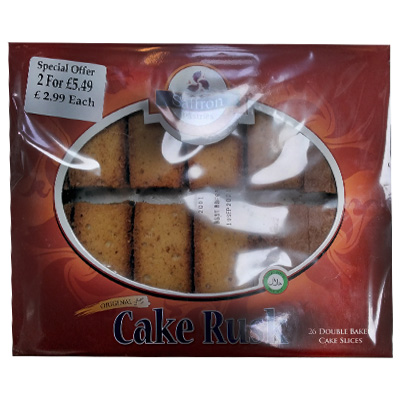 Saffron cake rusk