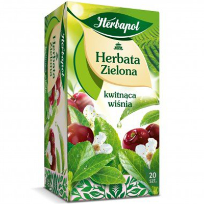 Herbapol Green Tea with Cherry Flower 20 Tea Bags