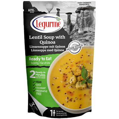 Legurme lentil soup with quinoa