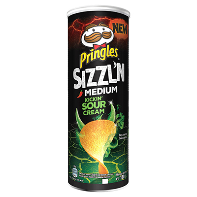 Pringles Sizzln Kickin Sour Cream