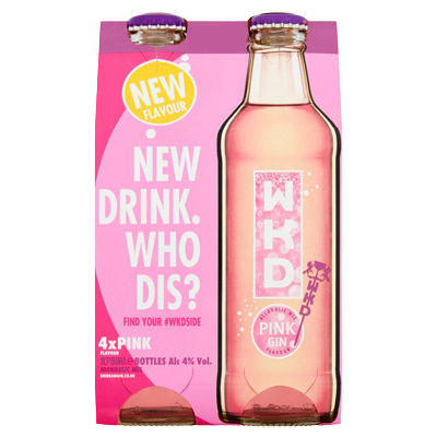 Wkd Pink Alcoholic Ready To Drink Multipack 4x