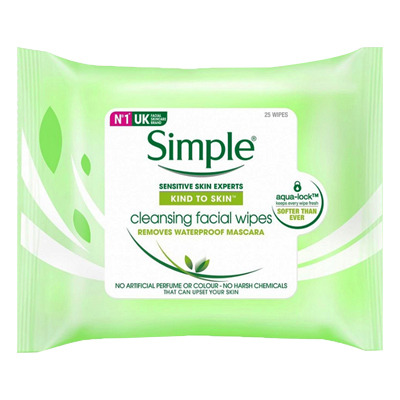 Simple Face Cleansing Wipes 25pk