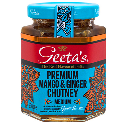 Geetas Premium Mango & Ginger Chutney (Medium)