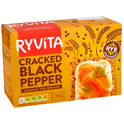 Ryvita Deli Cracked Black Pepper Rye Crispbread