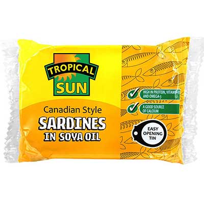 Tropical Sun Canadian Style Sardines In Soya Oil