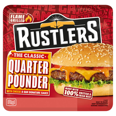 Rustlers Flame Grilled The Classic Quarter Pounder