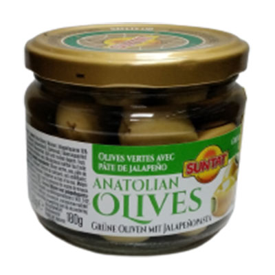 Suntat Anatolian Stuffed Green Olives Mit Jalapenopasta