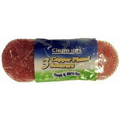 Clean Ups Copper Plated Scourers  3x