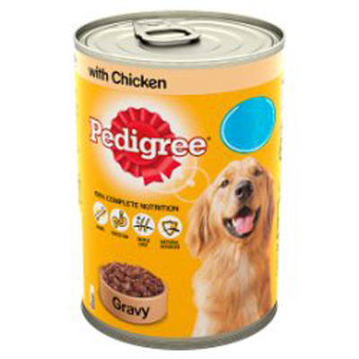 Pedigree Dog Food Tin Chicken In Gravy