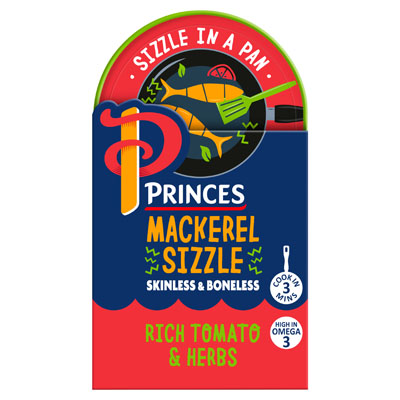 Princes Mackerel Sizzle Rich Tomato & Herbs