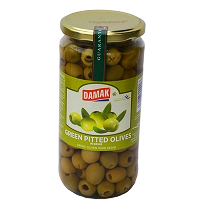 Damak Green Pitted Olives