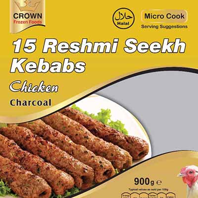 Crown Foods Reshmi Seekh Kebab 15pcs