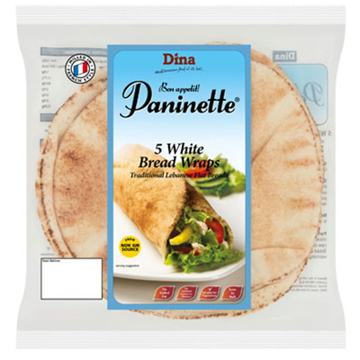 Dina Paninette White Bread Wraps 5 pcs