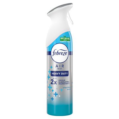 Febreze Air Freshener Heavy Duty Aerosol Spray, Crisp Clean