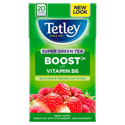 Tetley Boost Berry Burst Super Green Tea 20 Tea Bags