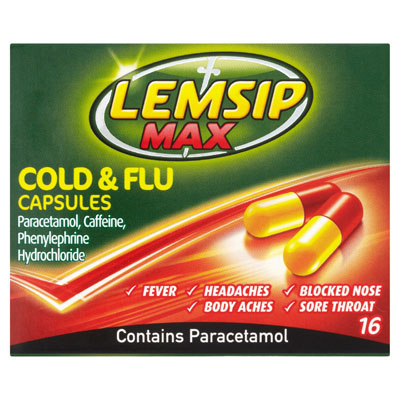 Lemsip Max Cold&flu Capsules 16pk