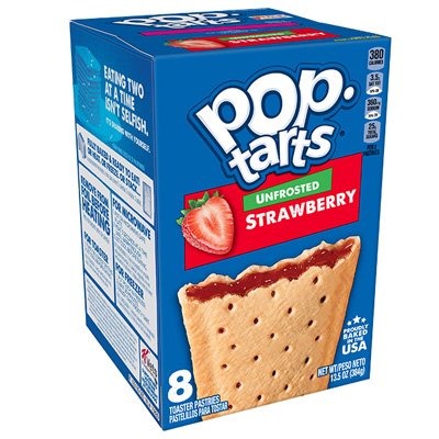 Kelloggs Pop-tarts Unfrosted Strawberry Toaster