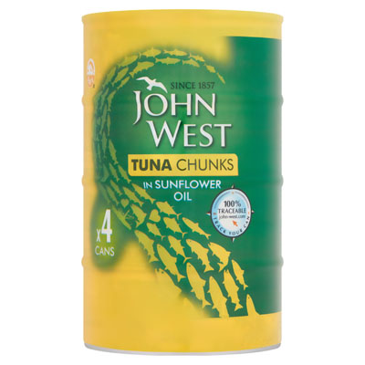 John West Tuna Chunks In Sunflower Oil 4pack